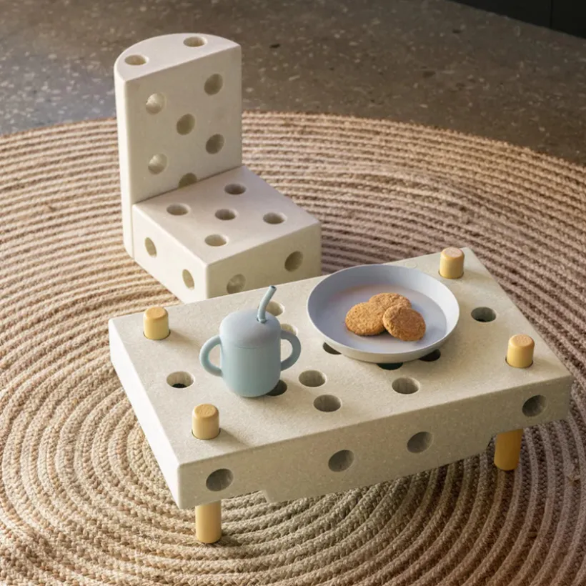 Bouw Curiosity Set – Sand Grey / Honey Yellow