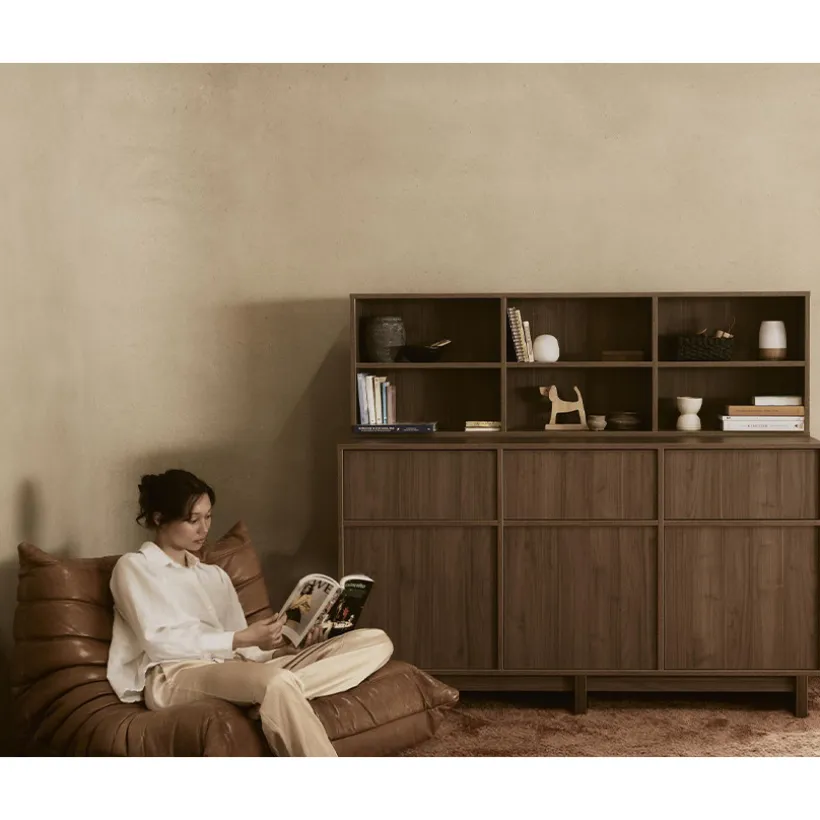 Bovenste Opbergplank Set Kyo voor Commode XL Walnut