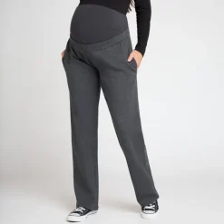 brede joggingbroek in fleece met hoge elastische buikband