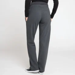 brede joggingbroek in fleece met hoge elastische buikband