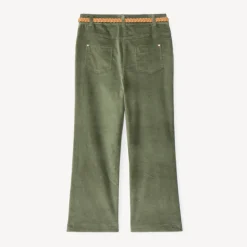 Broek bootcut in fluweel met gevlochten riem meisjes