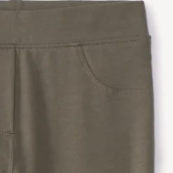 Broek in fleece effen kleur met elastische taille meisjes