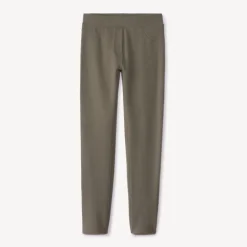 Broek in fleece effen kleur met elastische taille meisjes