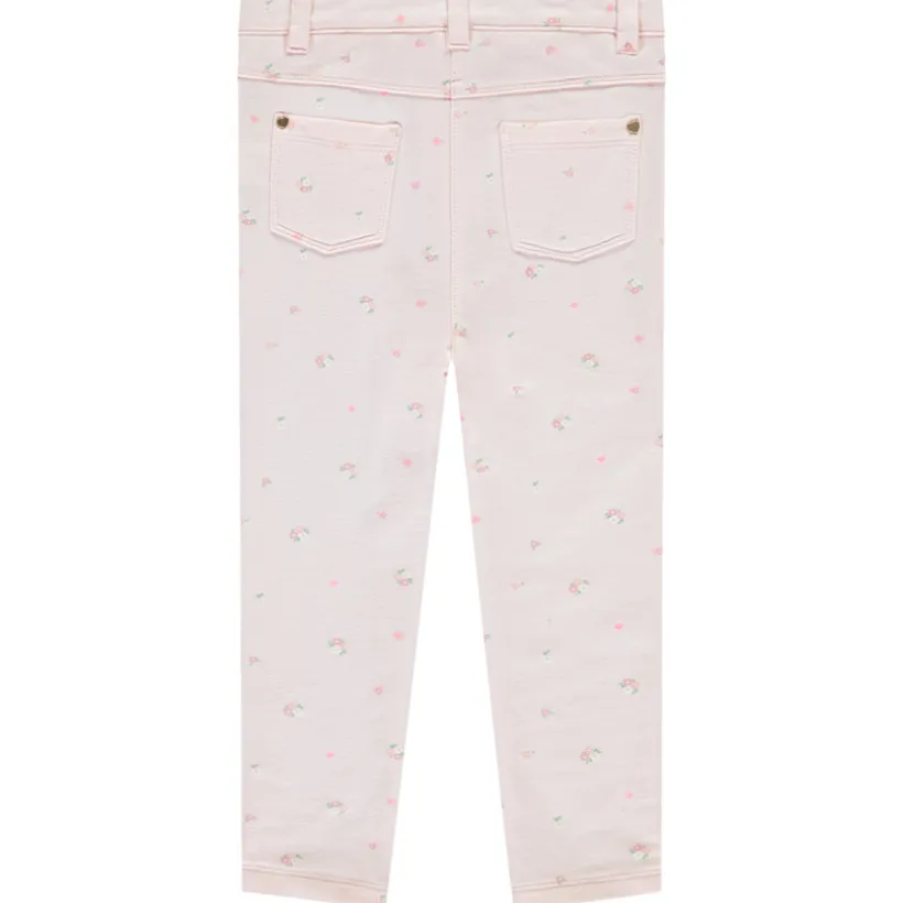 Broek in fleece met print meisjes
