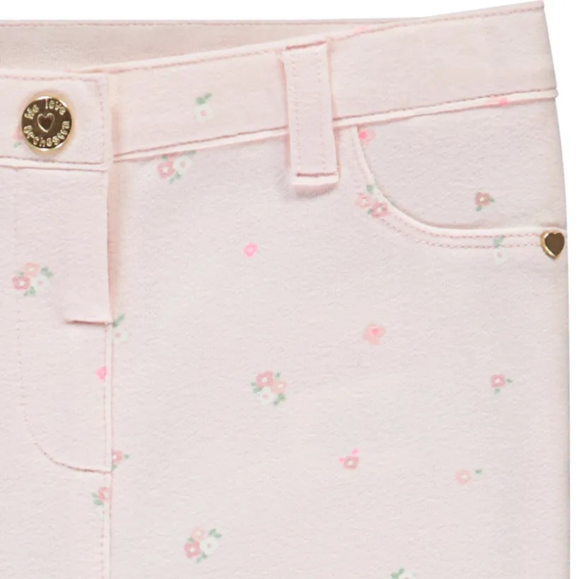 Broek in fleece met print meisjes