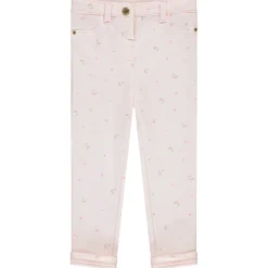 Broek in fleece met print meisjes