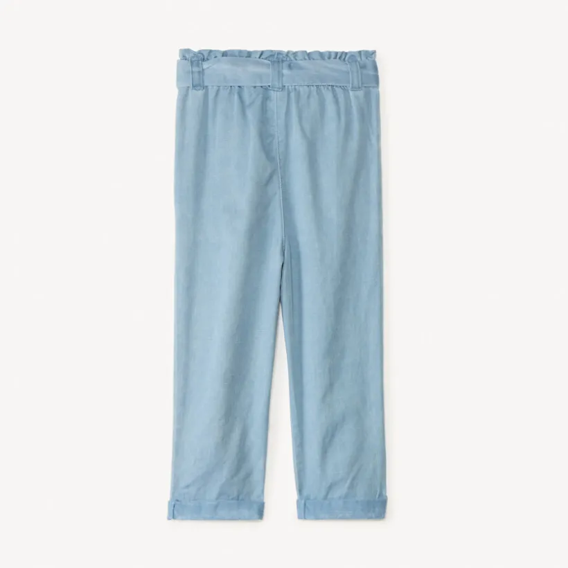 Broek met geborduurde hartjes en strikriem voor meisjesbaby