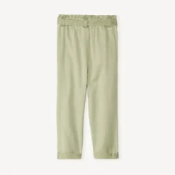 Broek met geborduurde hartjes en strikriem voor meisjesbaby