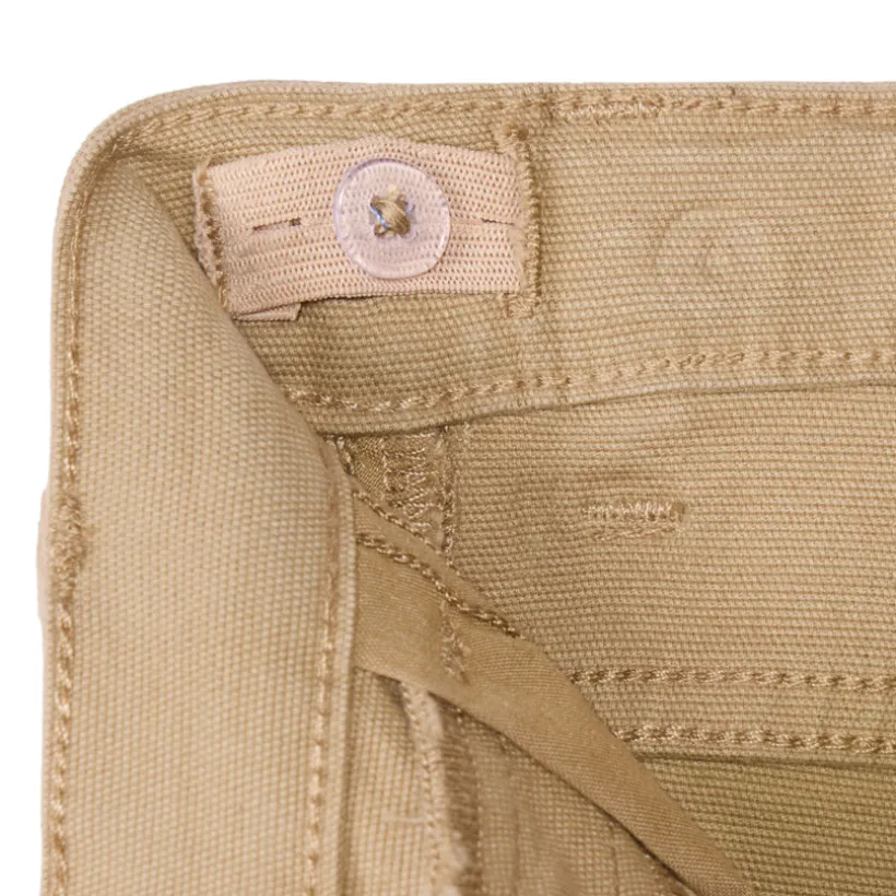 Broek met gestreepte geweven riem en dubbele gesp jongens
