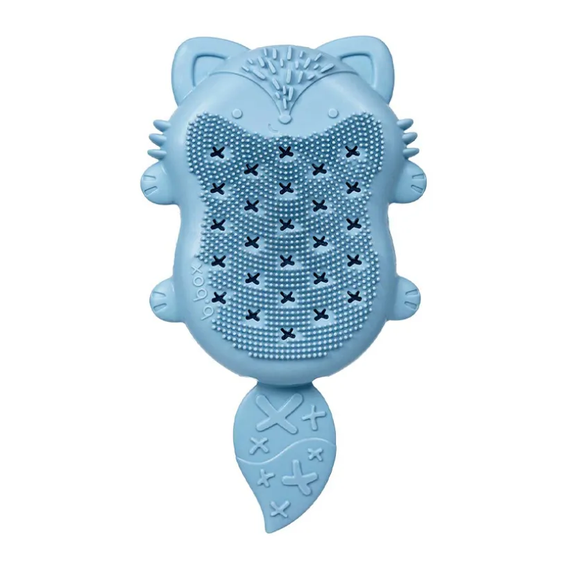 Brosse de bain Rebard avec éponge anti croûtes de lait bleu