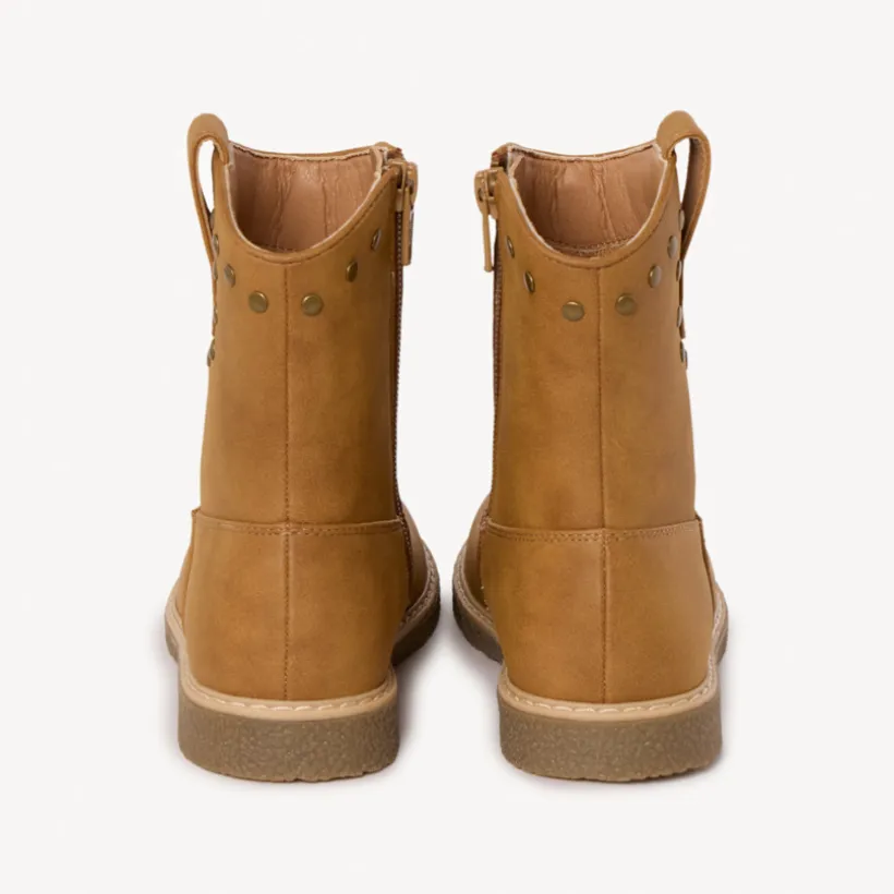 Bruine cowboylaarsjes met ritssluiting meisjes