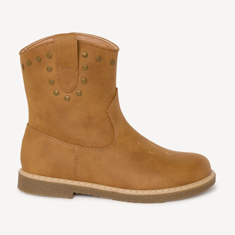 Bruine cowboylaarsjes met ritssluiting meisjes