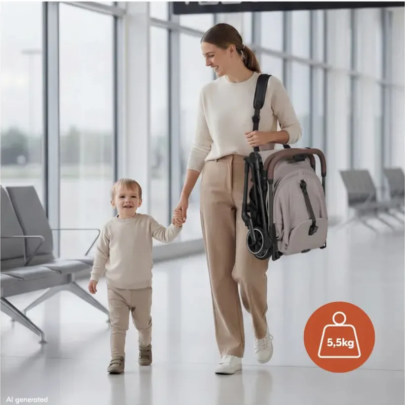 Buggy compact & licht Lite N Care Sandy Taupe