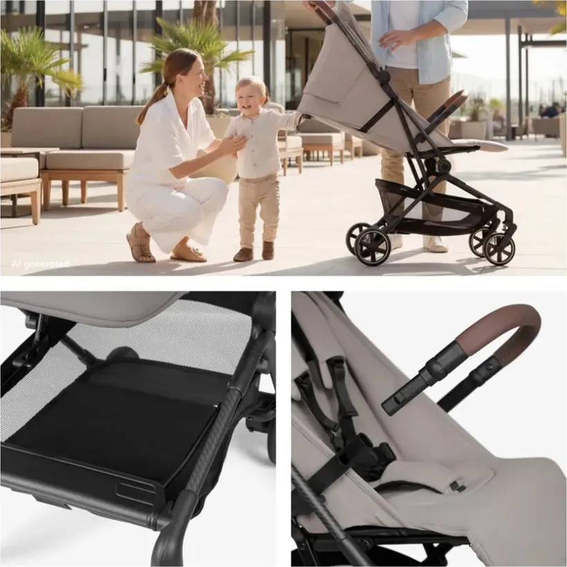 Buggy compact & licht Lite N Care Sandy Taupe