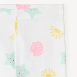 Caleçon corsaire met fantasieprint voor meisjesbaby.