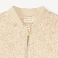 Canvas bomber met decoratieve stiksels meisjes