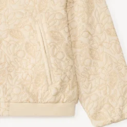 Canvas bomber met decoratieve stiksels meisjes