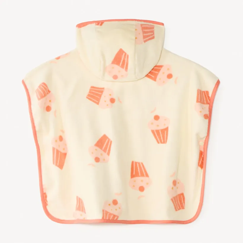 Capuchon de bain met cupcakesprint meisjes