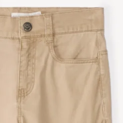 Cargo broek van effen canvas jongens