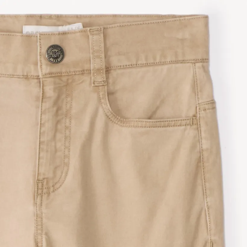 Cargo broek van effen canvas jongens