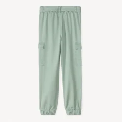 Cargo broek van twill met riem meisjes