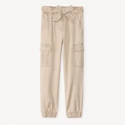Cargo broek van twill met riem meisjes