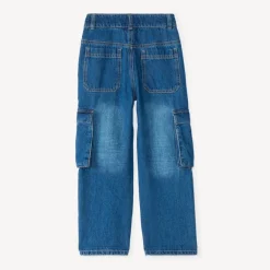 Cargo jeans jongens loose in denim