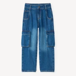 Cargo jeans jongens loose in denim