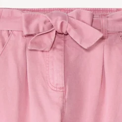 Cargojoggingbroek in twill met riem meisjes