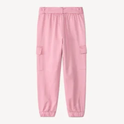 Cargojoggingbroek in twill met riem meisjes