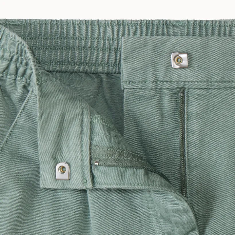 Cargojoggingbroek in twill met riem meisjes