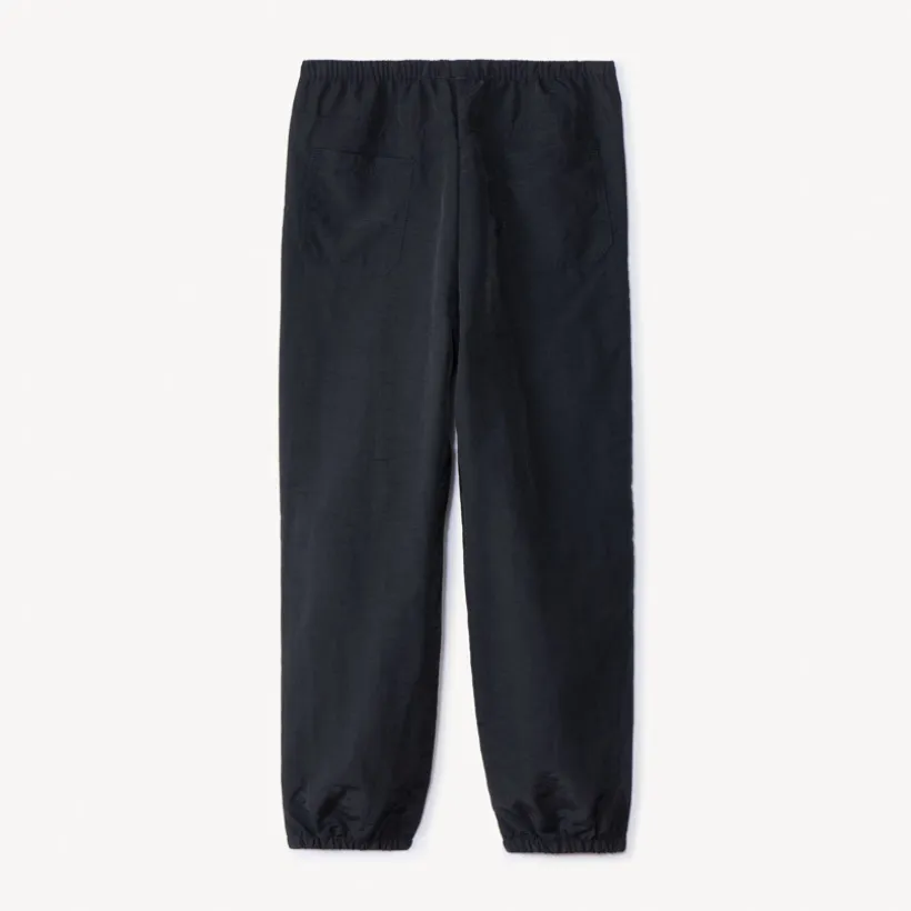 Cargo joggingsbroek van parachutestof meisjes zwart elastische taille met koordje