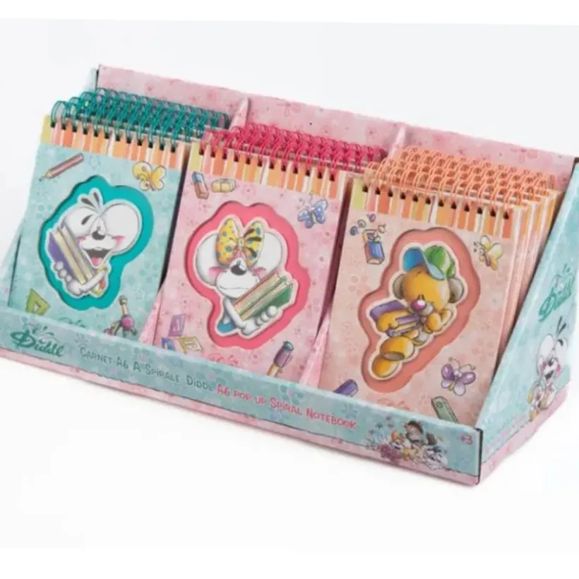 Carnet à spirale A6 Diddl et ses Amis (Modèle Aléatoire)
