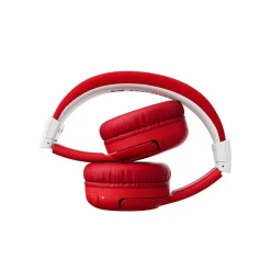 Casque Bluetooth pliable rouge coquelicot