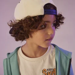 Casquette bicolore avec broderie 3D garçon