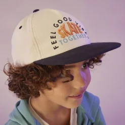 Casquette bicolore avec broderie 3D garçon