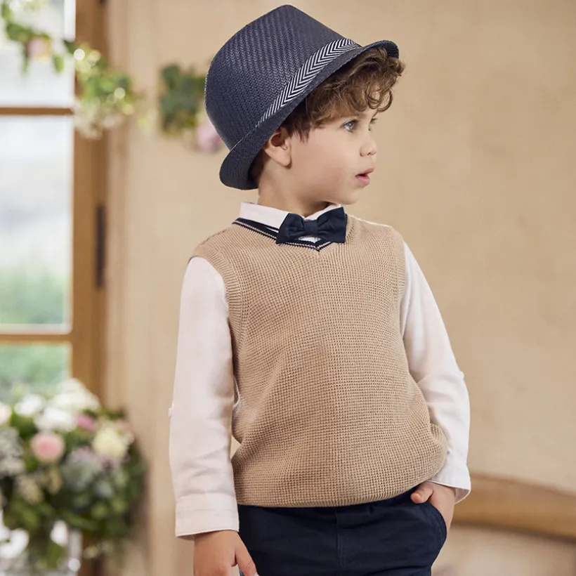 Ceremoniehemd met vlinderdas voor baby jongen
