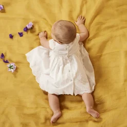 Ceremoniejurk in Engels borduursel voor baby meisjes