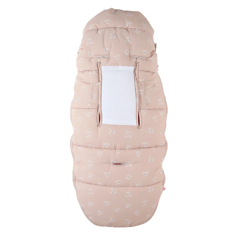 Chancelière en toile étanche imprimé félins 6-36M capuccino