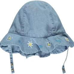 Charlotte en chambray brodé et festonné pour bébé fille