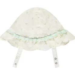 Charlotte met geborduurde volant en plantenprint voor baby meisje