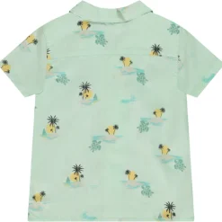 **Chemise korte mouwen met eilandenprint voor baby jongen**