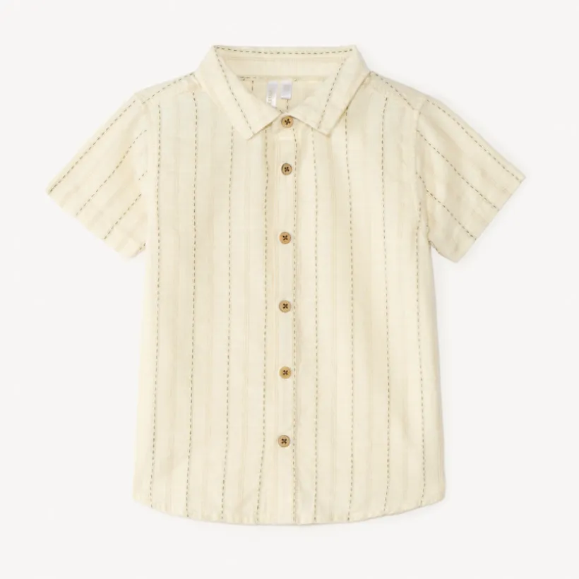 Chemise manches courtes à rayures pour bébé garçon