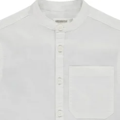Chemise met korte mouwen en mao-kraag voor jongen