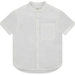 Chemise met korte mouwen en mao-kraag voor jongen