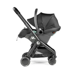 City Loop chassis zwart, licht en compact met inklapbaar stuur
