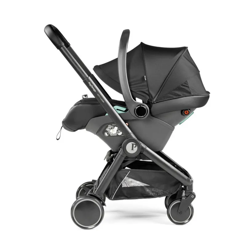 City Loop chassis zwart, licht en compact met inklapbaar stuur
