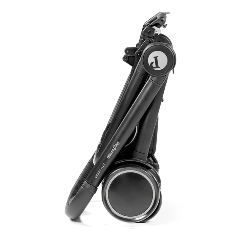 City Loop chassis zwart, licht en compact met inklapbaar stuur
