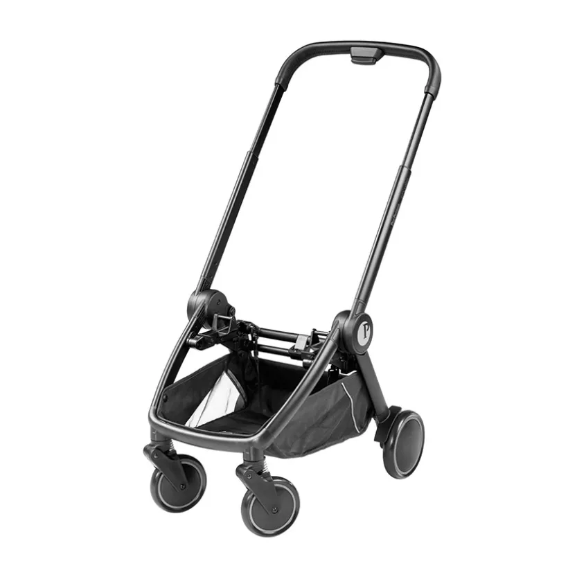 City Loop chassis zwart, licht en compact met inklapbaar stuur