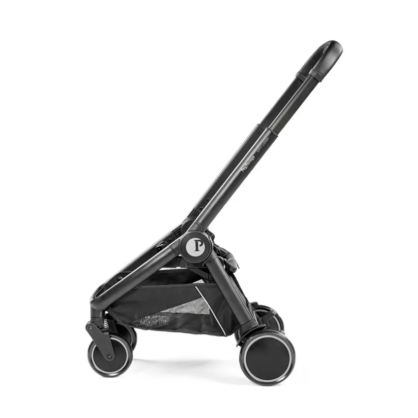 City Loop chassis zwart, licht en compact met inklapbaar stuur